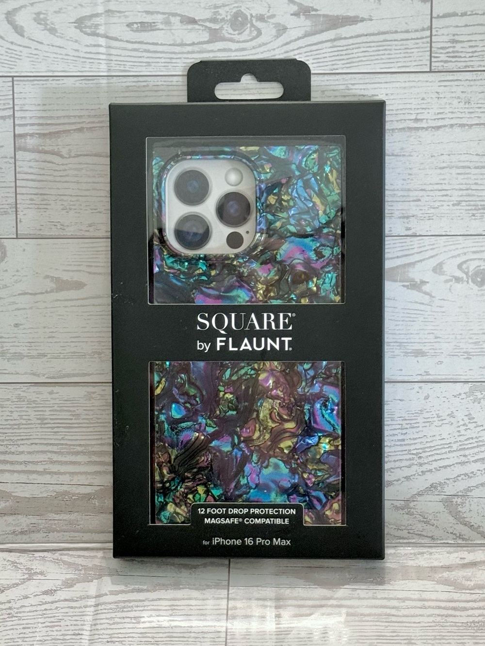 Flaunt SQUARE iPhone 16 Pro Max Phone Case w/ MagSafe Albone Shell New in Box